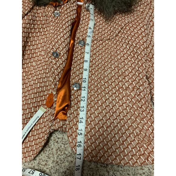 Seine Orange White Tweed Style Jacket - Picture 11 of 16